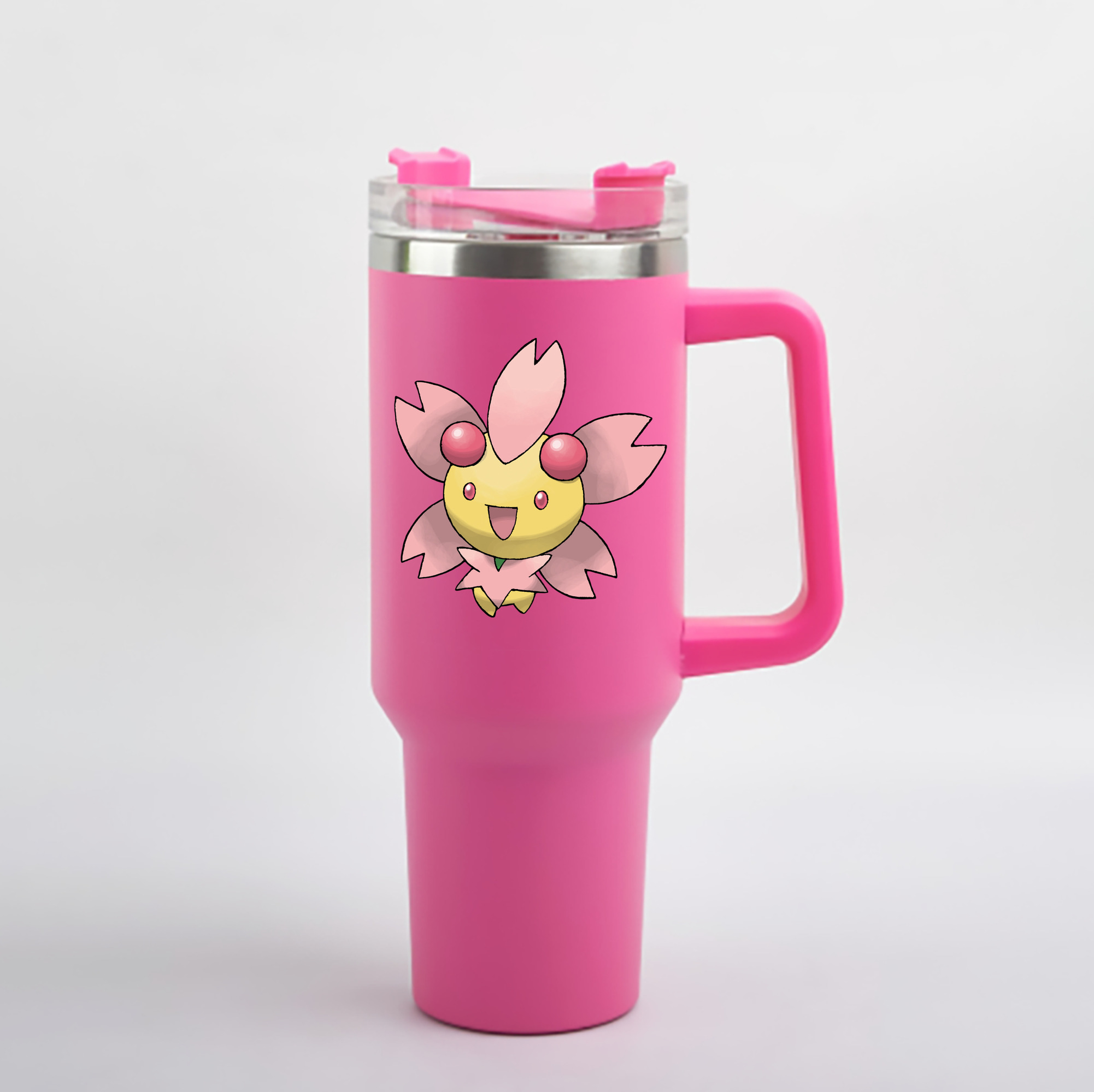 （画像用） ポケットモンスター Pokémon 1200mL車用タンブラー - クリスタルステッカー（プラスチックストロー付き）